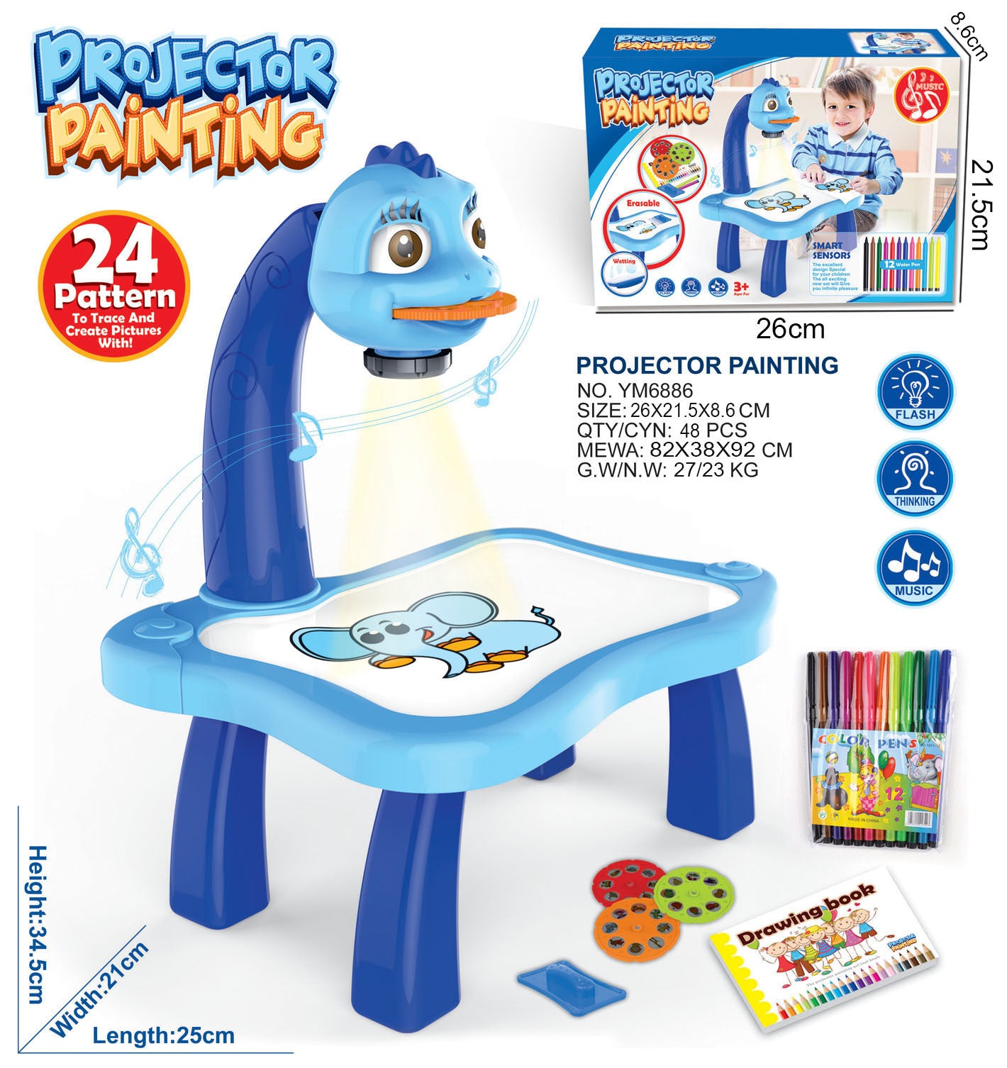Led Art Drawing Projector Table