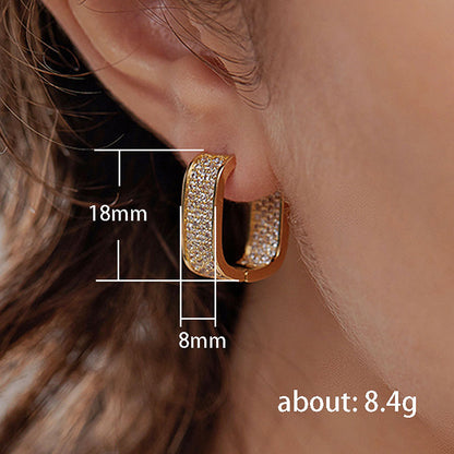 Simple Entry Lux Micro Inlaid Zircon Ear Clip