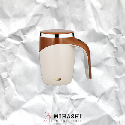 Self Stirring Coffee Cup Brown