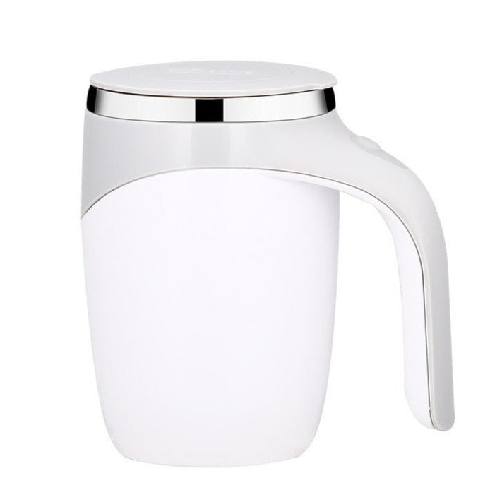 Self Stirring Coffee Cup White