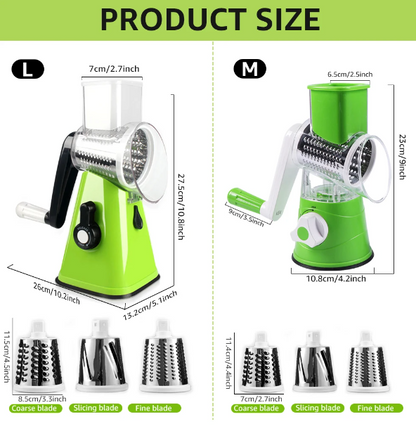 3 in 1 Rotary Grater Slicer