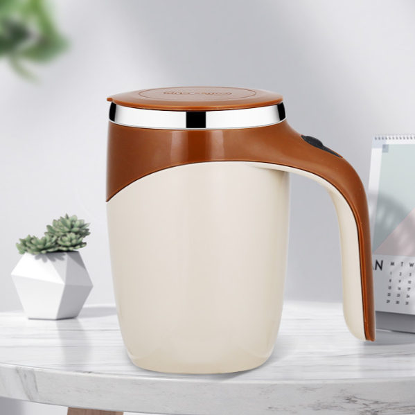 Self Stirring Coffee Cup Brown